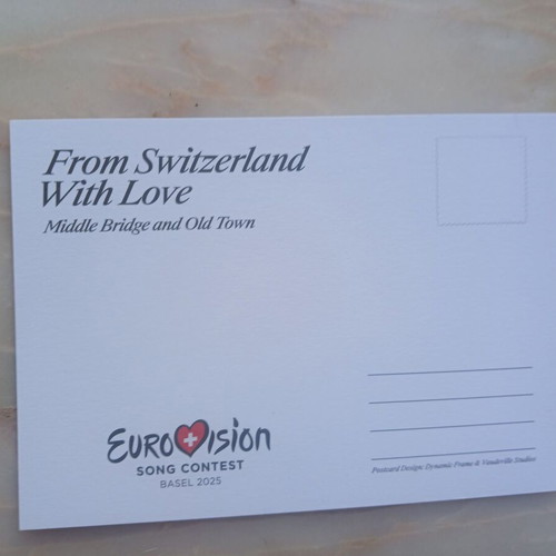 Basel 2025 postcard new from Eurovision