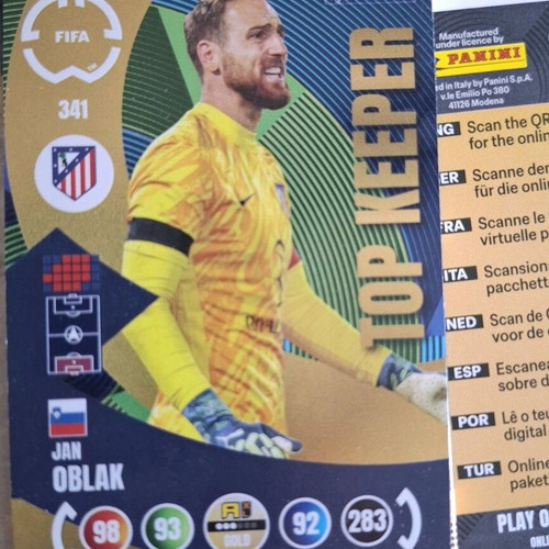 World Cup Panini Sticker No 341 Top Keeper new