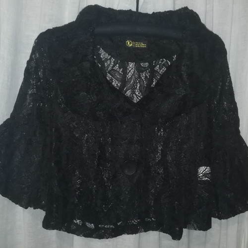Mary Lides lace jacket new, size M/L, black