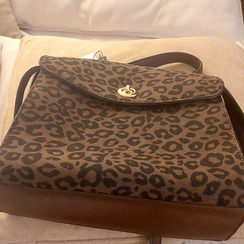 Verde shoulder bag, leopard print, new