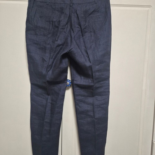 Zara blue linen pants size 38 like new