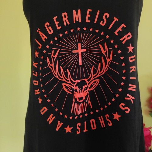 Jägermeister Women's Black Racerback Tank Top Size M like new