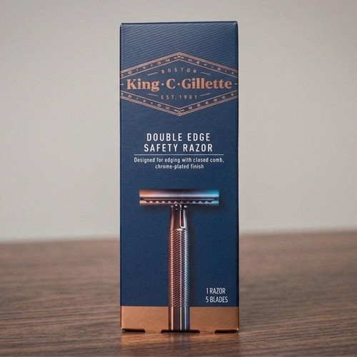 King C. Gillette DE Safety Razor with Five Blades Like New