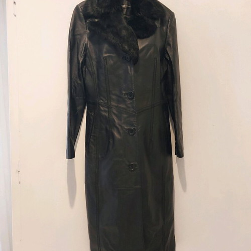 BSB leather coat like new, size M, black