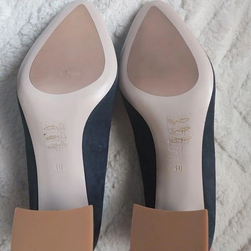 Karida women's pumps used, size 40, dark blue suede