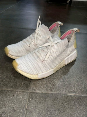 Adidas Boost athletic shoes used, size 41.5, white
