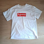 Supreme tee, white, size M