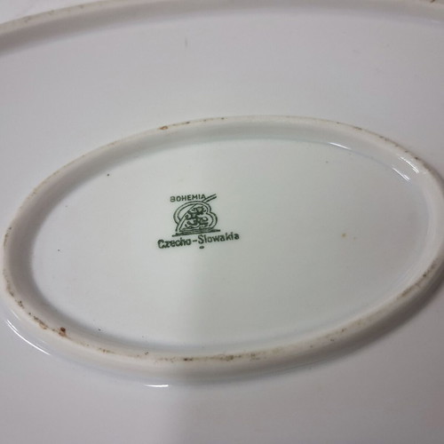 Bohemia Porcelain Oval Serving Plate vintage, used