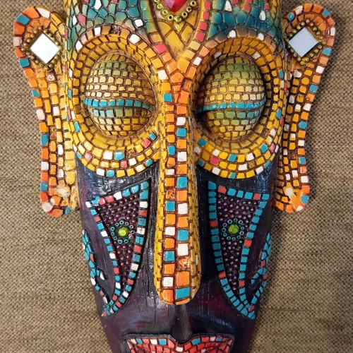 Decorative Ethnic Wall Mask 36cm like new