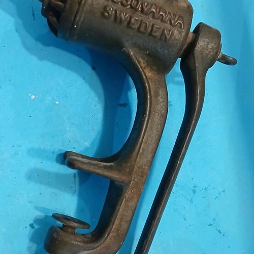 Vintage Husqvarna meat grinder used, manual