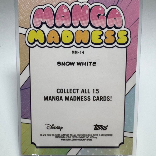 2026 Topps Disney Neon Snow White MM-14 Manga Madness card new