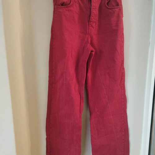 Bershka pants red-bordeaux size 36 in excellent condition
