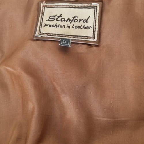 Men's leather vest XL like new, brown