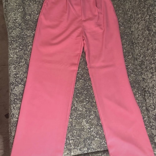 Stradivarius pink high-waisted pants like new, size M