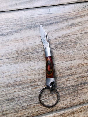 Ключодържател с критски джобен нож като нов, малък размер