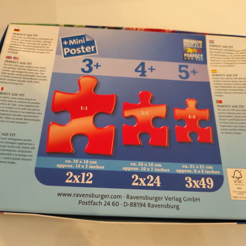 PJMASKS children's puzzle set like new, 2x12 pieces, 3+