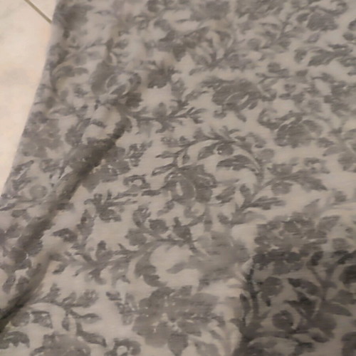 Gray tank top with embossed gray flowers used, size M-L