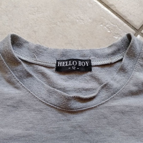 Long-sleeve t-shirts for boys 12 years old, used, grey, pack of 3