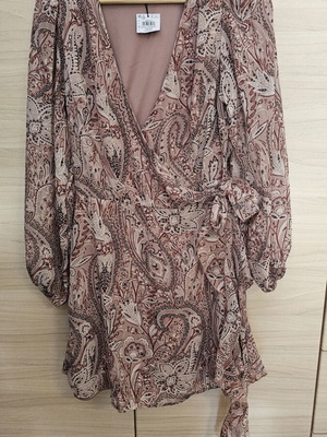 Sinsay boho mini dress, pink, size M