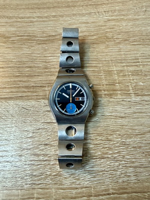 Seiko Vintage Chronograph 6139-8020 like new, blue dial