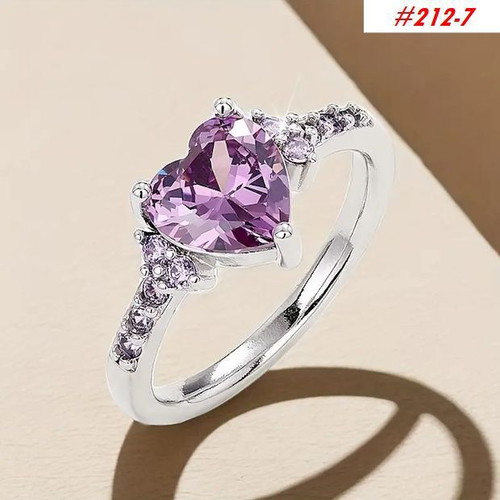 Ring No.7 silver color, copper, new #212