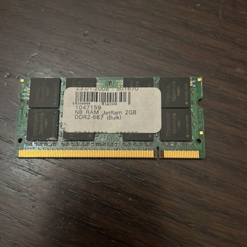 Transcend JetRam 2GB DDR2-667 SO-DIMM Laptop RAM used