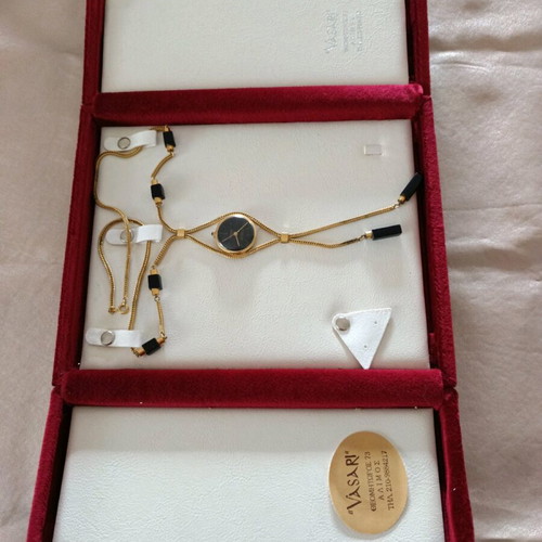 Vintage pendant watch used, wind-up, 1970s with case