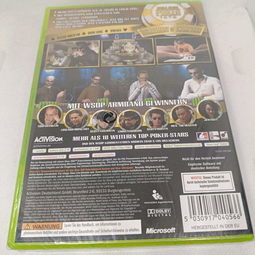 World Series of Poker Tournament of Champions 2007 Edition for Microsoft Xbox new