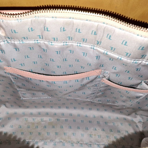 Trussardi Jeans Ischia 75B00000 pink handbag like new