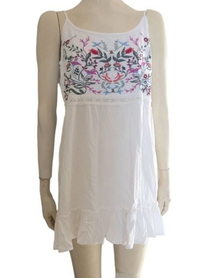 Cotton blouse used with embroidery, size XL, white