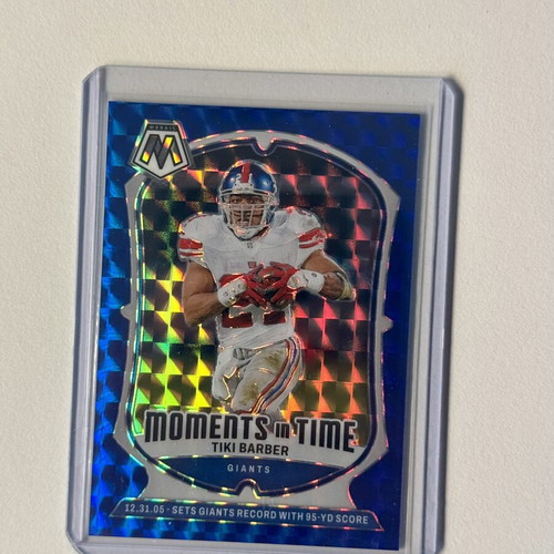 2024 Panini Mosaic Moments in Time Blue Mosaic Tiki Barber 53/99 Giants #4