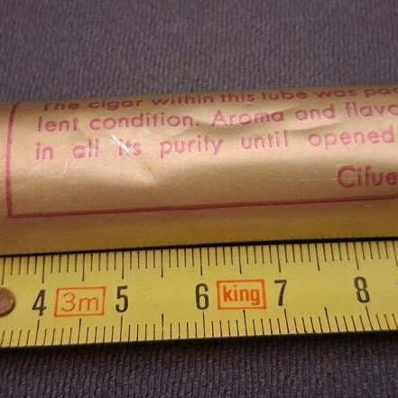 Vintage aluminum Tubo Partagas Coronas Junior collectible