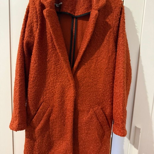 Shearling coat new orange Shop And Co