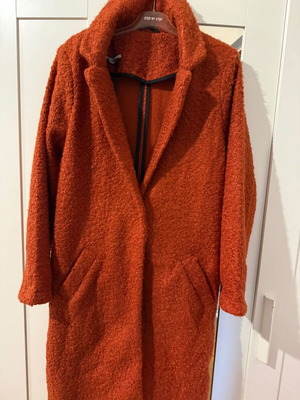Shearling coat new orange Shop And Co