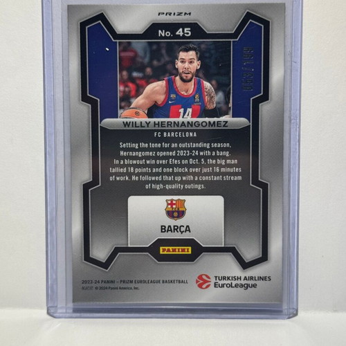 Panini Prizm Euroleague 2023-24 Willy Hernangomez Blue Card New