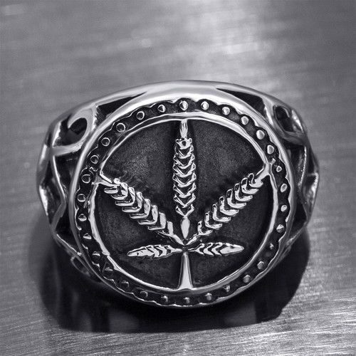 Men's ring stainless steel new, silver color, size 63