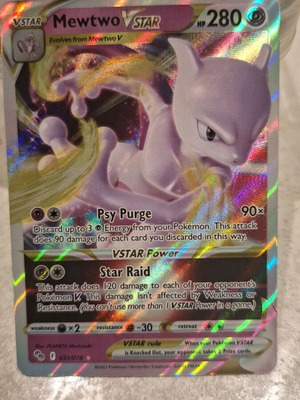 Mewtwo VSTAR κάρτα Pokémon 031/078 από Sword & Shield—Lost Origin