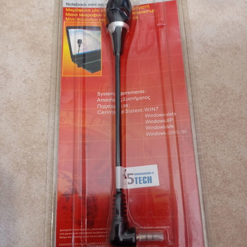 Microphone for Laptop with Flexible 17cm Arm Mini Jack