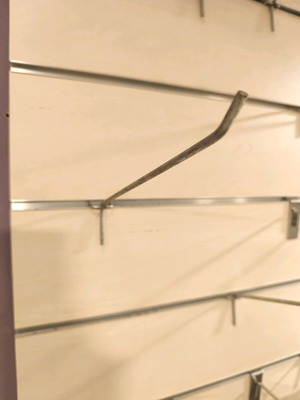 Hooks for slat shelf 25cm used, pack of 2