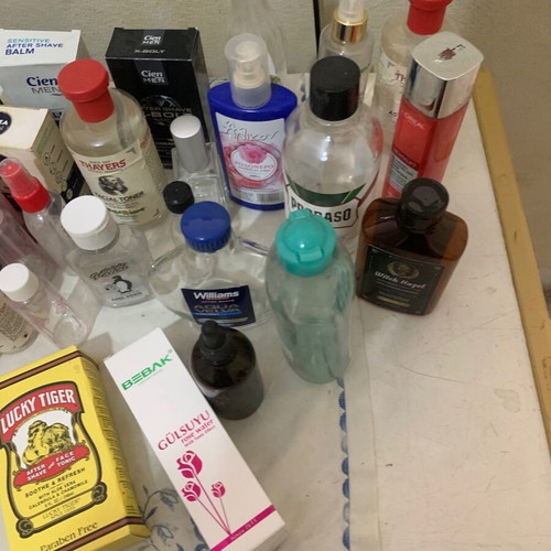 Empty jars, bottles, and sprayers used, assorted pack