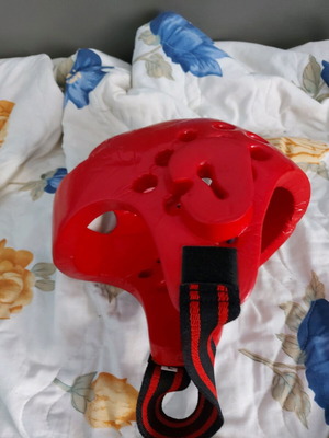 Tae Kwon Do head protector red used