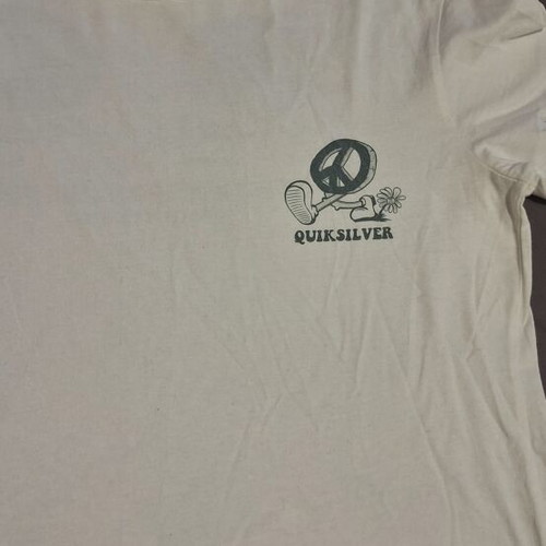 Quiksilver T-shirt like new, white with green print, size S