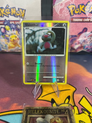 Pokemon card Slakoth Mysterious Treasures reverse holo used