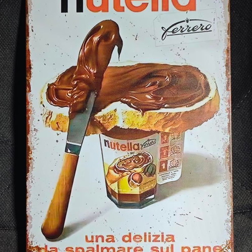Vintage metal Nutella sign like new, retro decoration