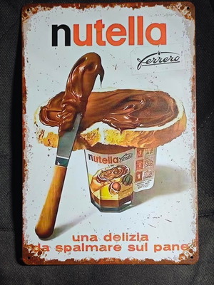 Vintage metal Nutella sign like new, retro decoration