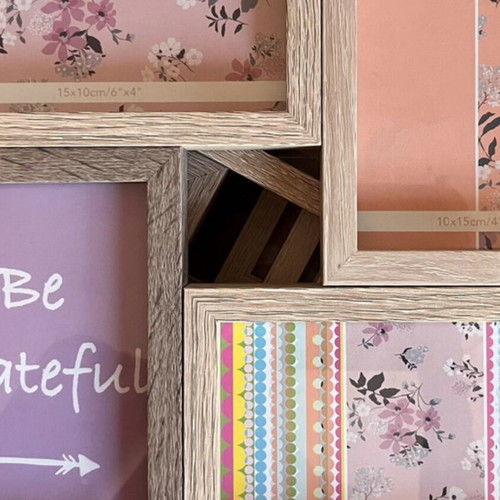 Set of 4 photo frames oak effect, like new, for 10x15 cm photos