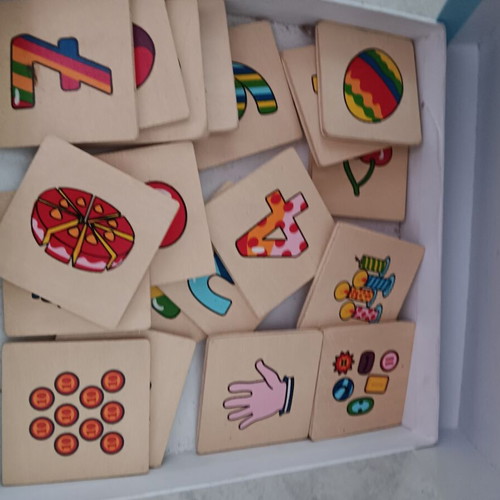 Children's matching game used, missing pair 9