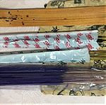  Ινδικά αρωματικά sticks με ξύλινη βάση - όλα μαζί