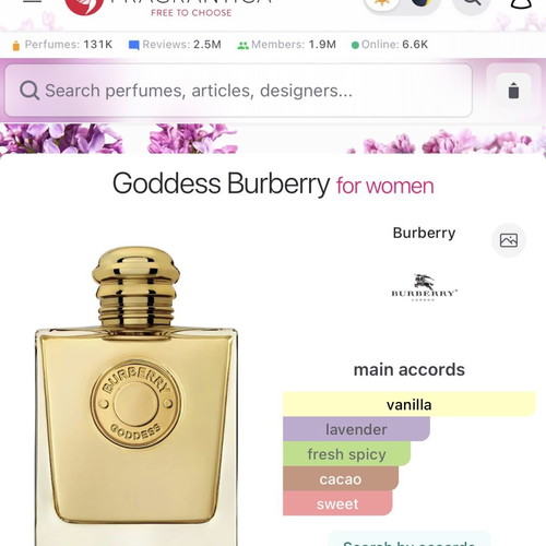 Burberry Goddes Eau de Parfum used, 50ml left