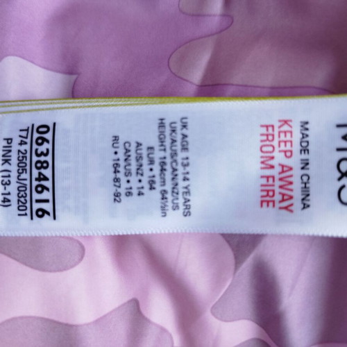 M&S Girls Coat New Light Pink Age 13-14
